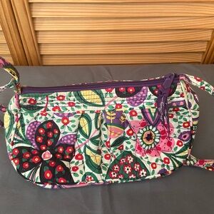Pre Owned Vera Bradley Multicolor Floral Quilted Shoulder Purse